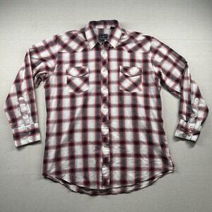 Roper Shirt Mens XL Western‎ Country Cowboy Metallic Plaid Pearl Snap Southwest